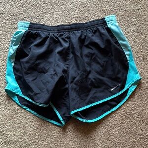 Nike Women's Black and Blue Running Shorts